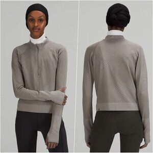 Lululemon Cropped Half Zip Long Sleeve Top 4 NWOT